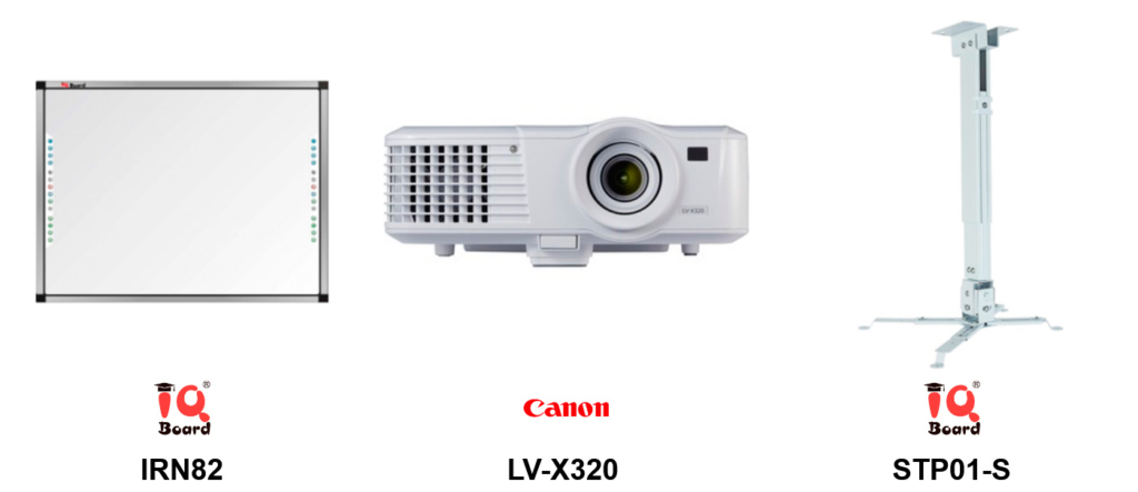 pissarra-amb-projector-mitja-distancia-canon-LV-X320