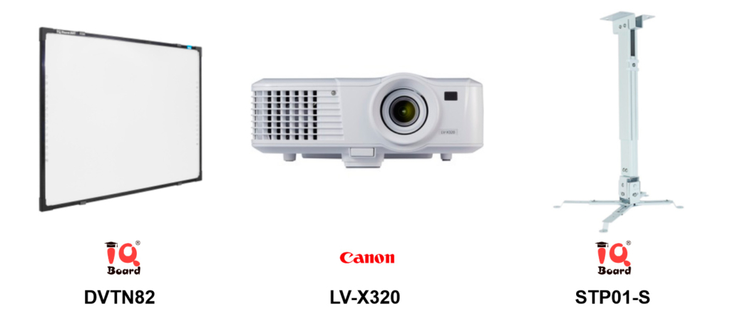 pissarra-amb-projector-mitja-distancia-canon-LV-X320